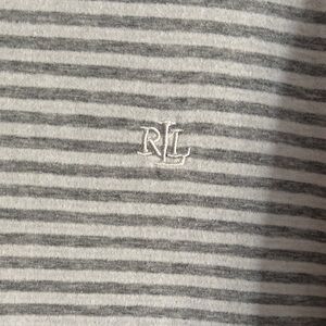 Lauren Ralph Lauren Gray Striped Midi Dress